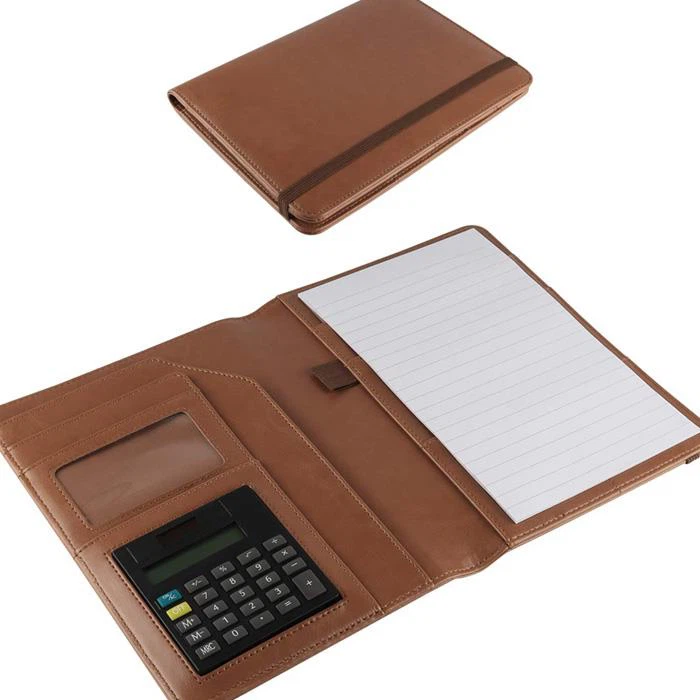 A5 Leather Portfolio With Calculator