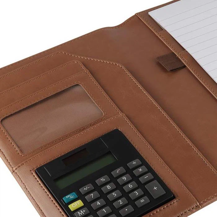 A5 Leather Portfolio With Calculator