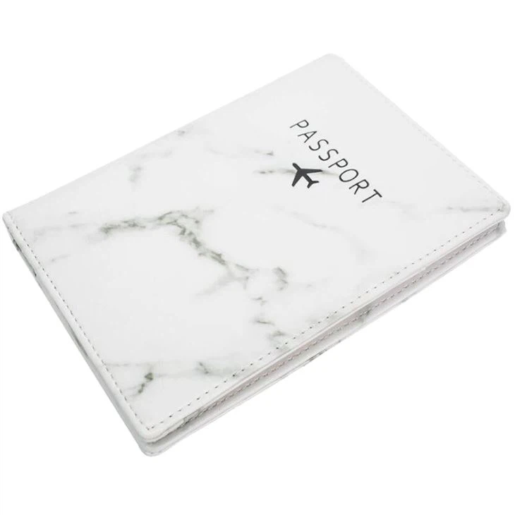 Stylish Marble Leather Passport Folder
