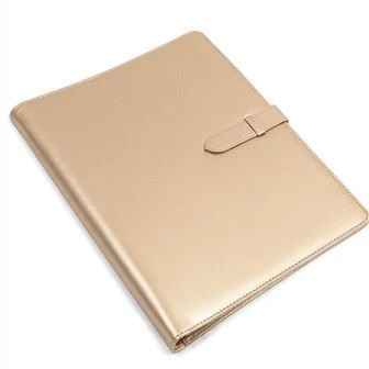 Champagne Guld A4 Læder Binder